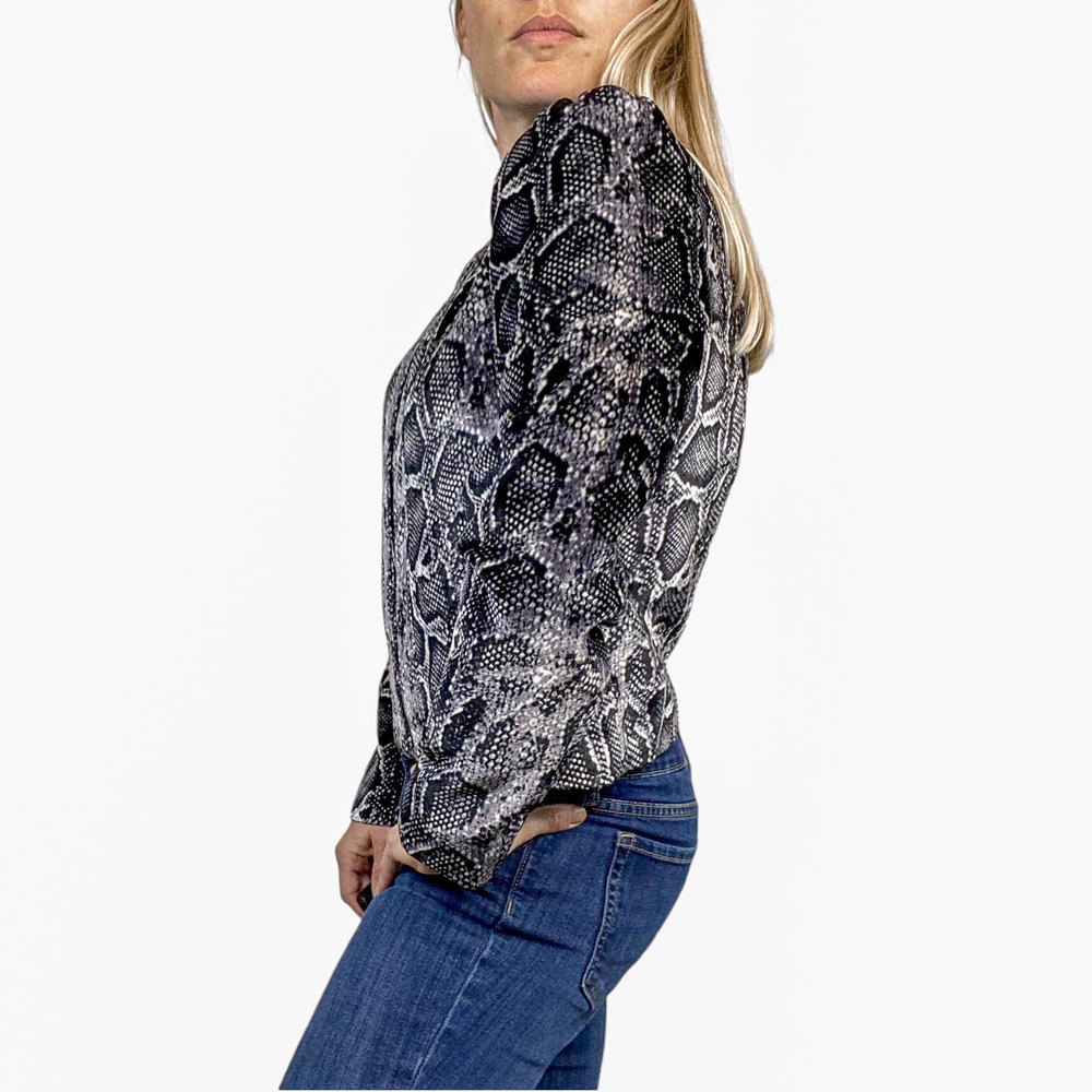 Rebecca Taylor Jacket Jackets Coats Bomber Jacket Silk Velvet Snakeskin - Picture 4 of 13